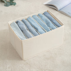 5 7 Grid Clothes Drawer Storage Box With Lid - Space Saving Organizer