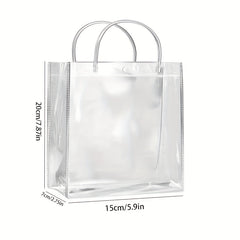 10pcs Transparent PVC Tote Bags - Wedding Christmas Birth Gift Packaging