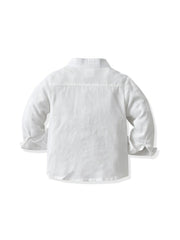 Boys' Stand Collar Long Sleeve Shirt