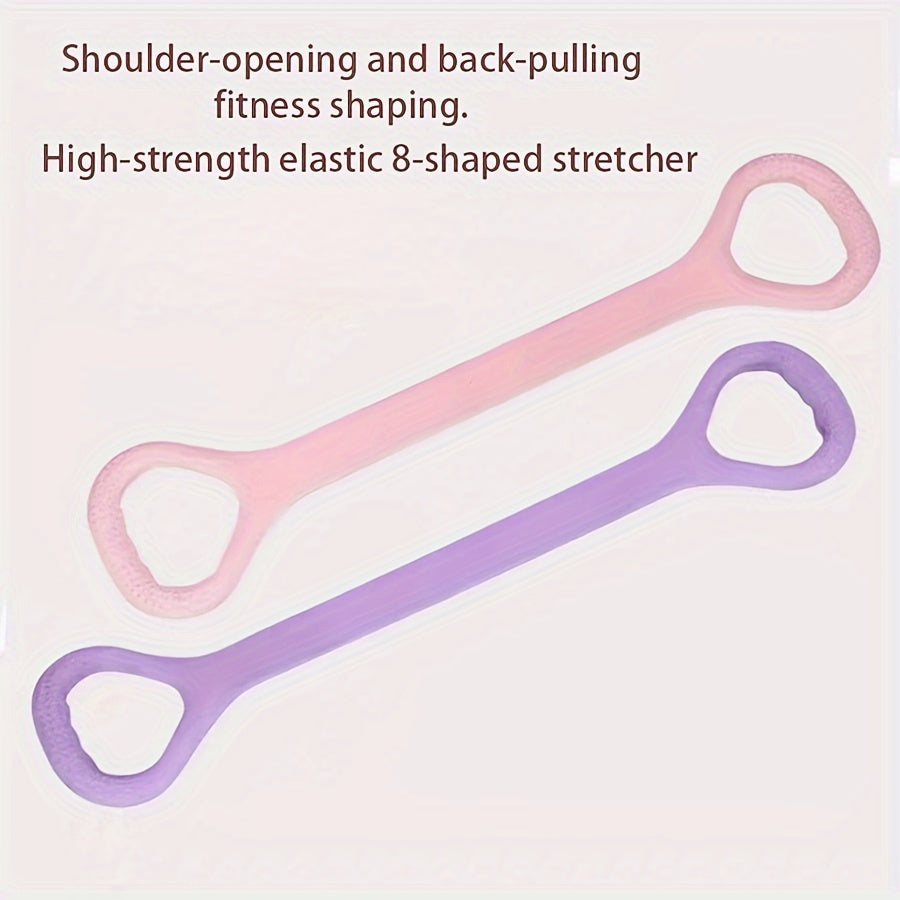 Elastic Yoga Resistance Tension Belt 8 Shaped Fitness Stretching Rope