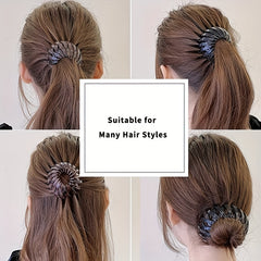 Stretchy Bird Nest Hair Claw Hairpin Ponytail Holder for Women Girls