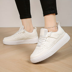 Women's Faux Leather Skate Shoes Lightweight & Versatile Sneakers