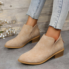 Stylish V Cutout Chelsea Boots for Women