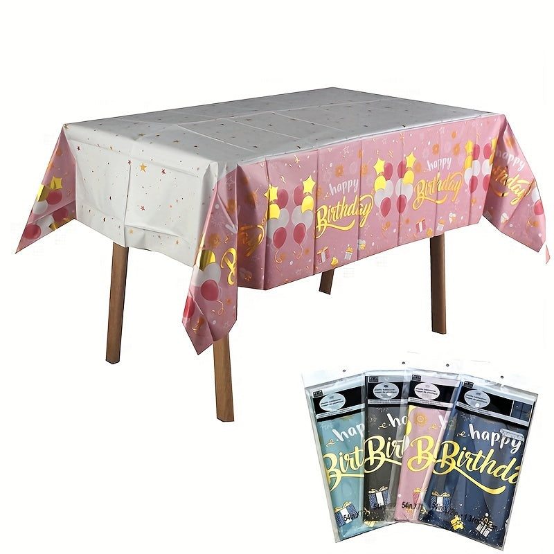 Happy Birthday Aluminum Foil Tablecloth 137x182 cm