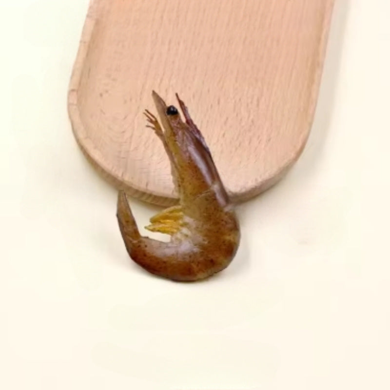 Realistic Seafood Prawns Green Lifelike Models for Displays Photography Props