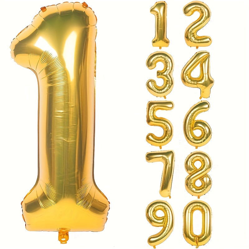 Golden Birthday Number Aluminum Film Balloons 101 6 Cm