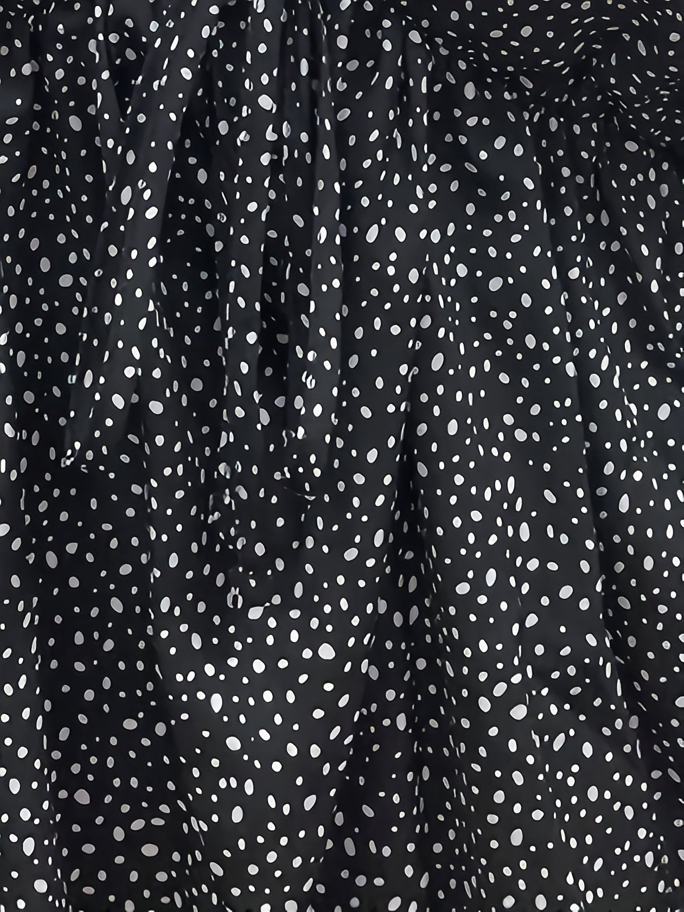 Polka Dot V Neck Peplum Blouse