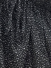 Polka Dot V Neck Peplum Blouse