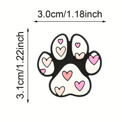 8Pcs Dog Paw Print Pencil Clips PVC Fun Holiday Party Decorations