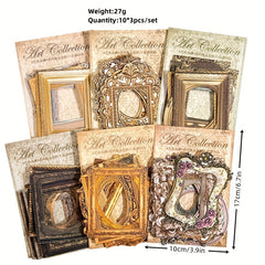 30pcs Retro Court Style Hand Account Book Collage Card DIY Decoration Set
