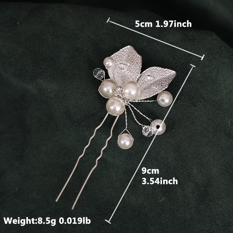 Crystal Hair Clips Flower Bridal Headpieces Leaves Hair Accessories