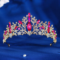 Pink Crystal Tiara Crown for Women Girls