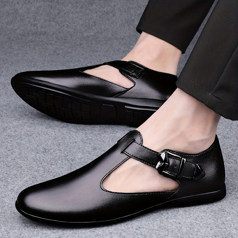 Men's Adjustable Strap Slip On Loafers, Outdoor Walking Shoes