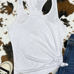 Women's Basic Solid Tank Top Sleeveless Crew Neck Casual Top