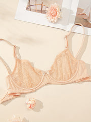 Sexy Bra Women's Plus Mesh Balconette Bra