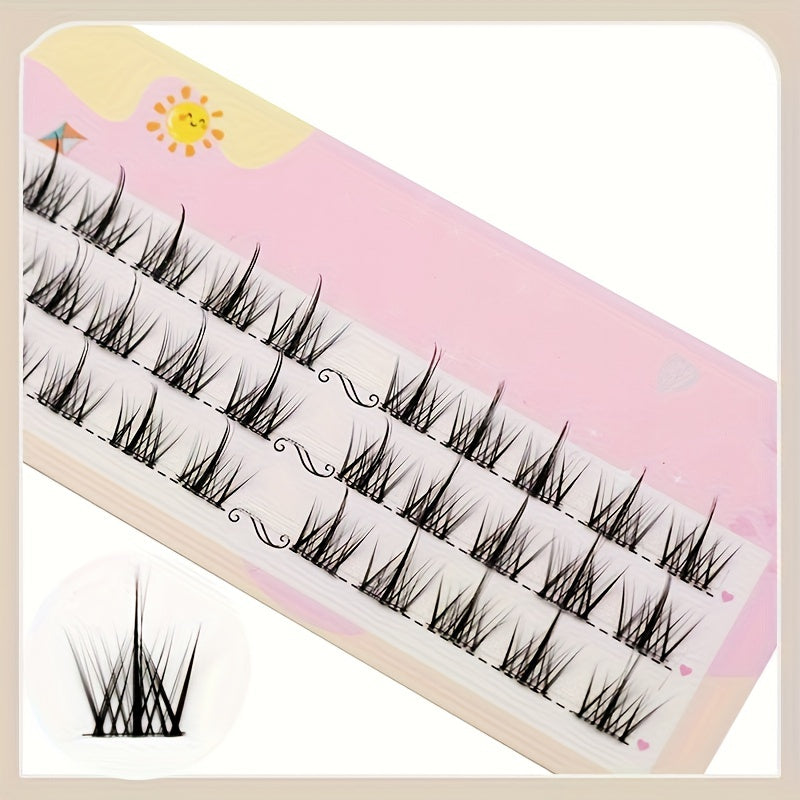 Segmented Little Devil False Eyelashes for Enlarged Eyes