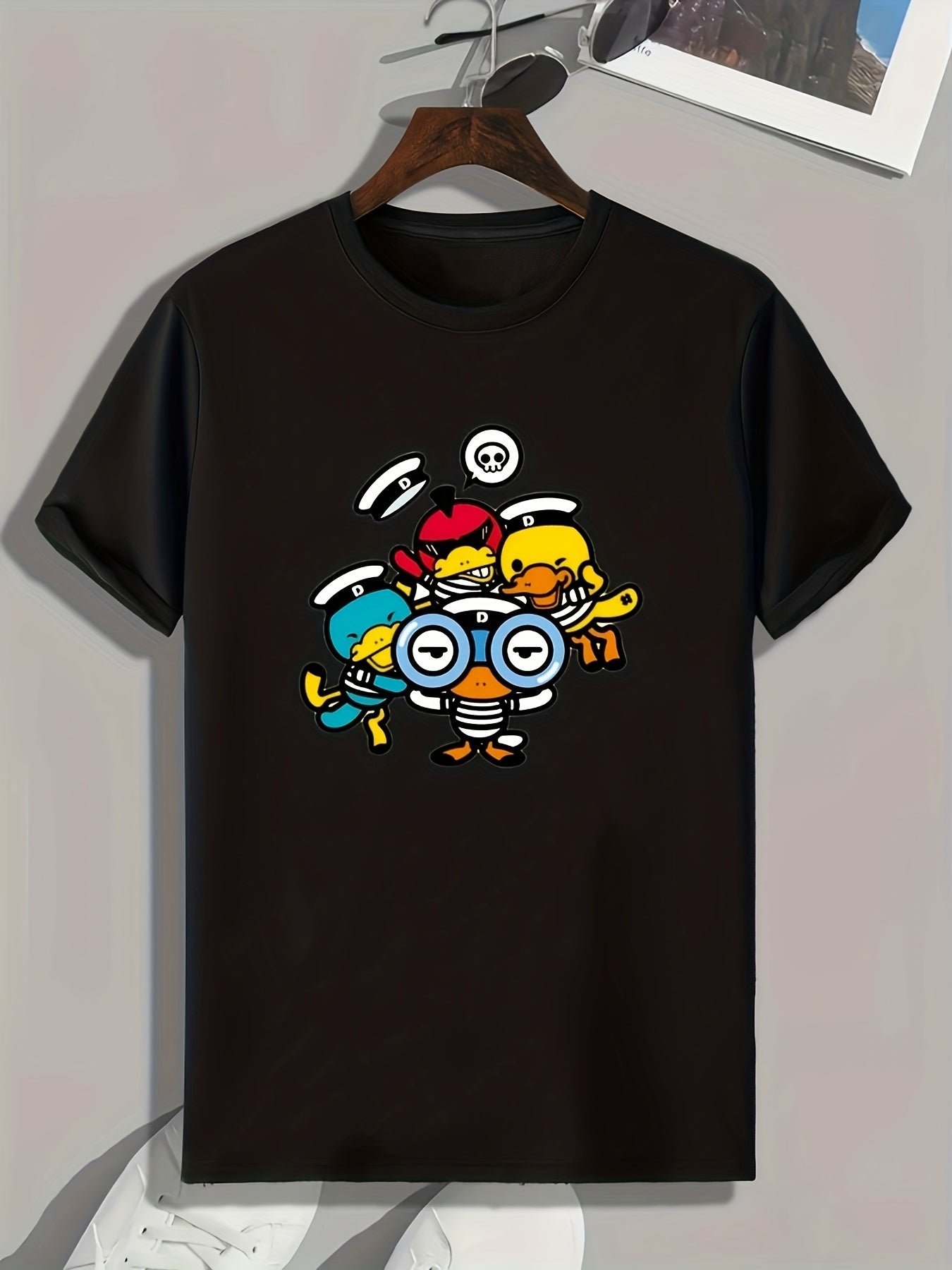 Cartoon Print Men's Graphic T shirt Casual Comfy Tees For Summer Mens Clothing