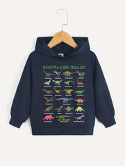 Dinosaurs Chart Boys Hooded Sweatshirt