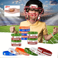 5pcs Rugby Sport Silicone Bracelets for Birthday Party Favors