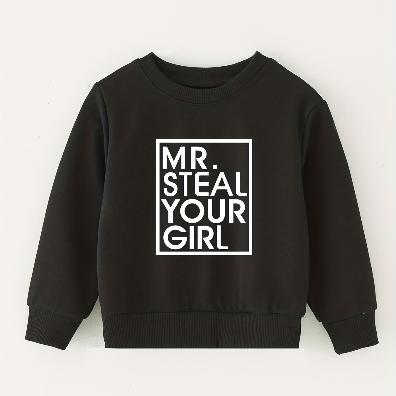 Alphabet Graphic Kids Sweatshirt Casual Baby's Pullover