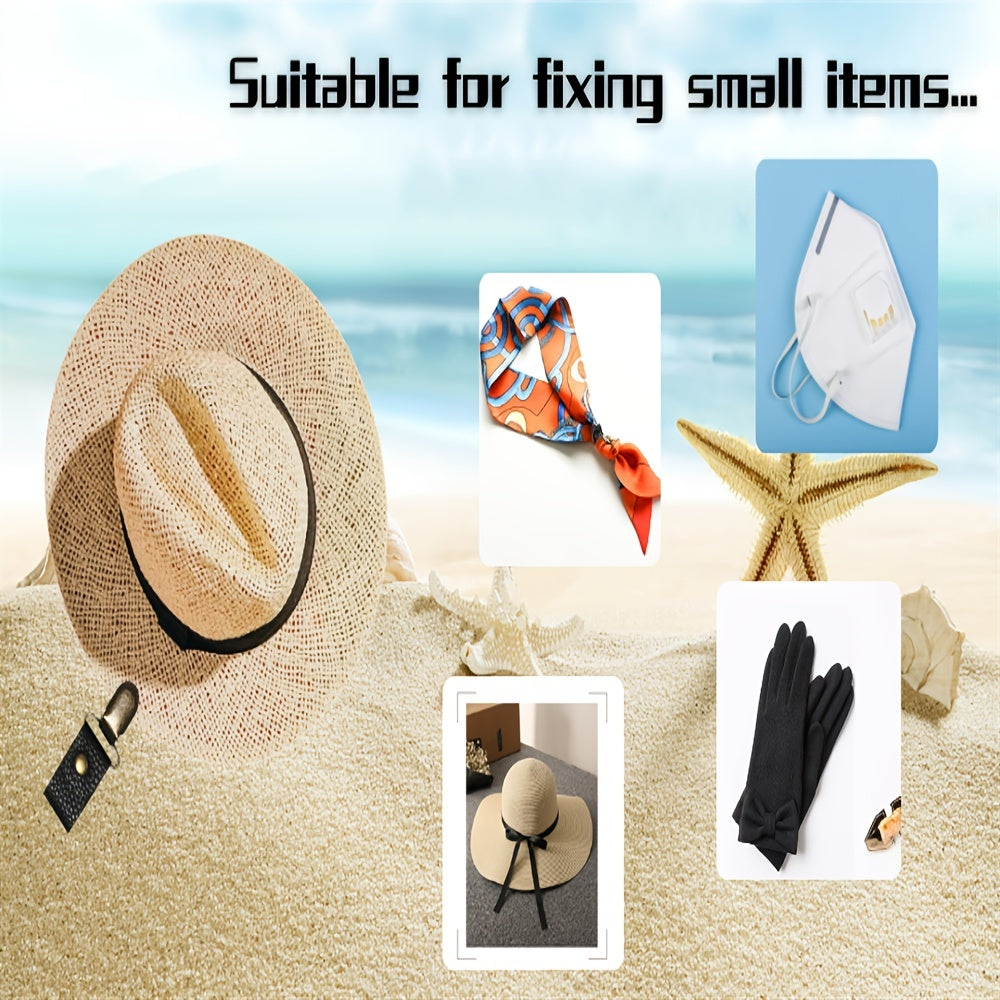 PU Leather Hat Clip Travel Hat Clips For Luggage