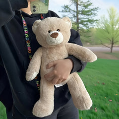 Large Stuffed Teddy Bear Plush Toy Red Bow Tie Muzzle & Eyes