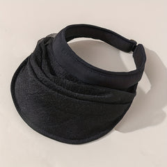 Organza Foldable Visor Hat Solid UV Protection Sun Hat for Women