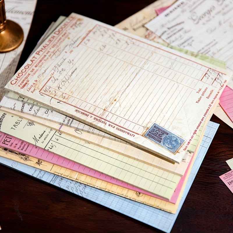 30sheets Double sided Paper Book Retro Contract Series English Can Be Torn