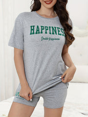 Casual Short Sleeve Lounge Set Women's Loungewear