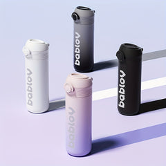 500ml Stainless Steel Insulated Water Cup Flip Top Leakproof