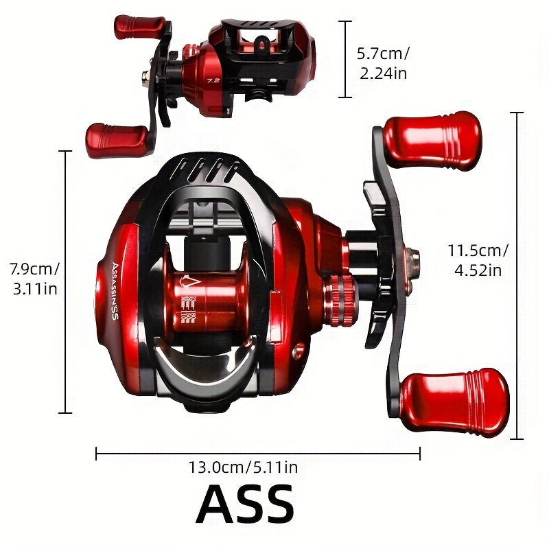 Lightweight Fishing Reel 7.2:1 208g 8KG Raft & Boat Fishing