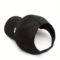 Backless Ponytail Baseball Cap Embroidered Sun Hat for Women