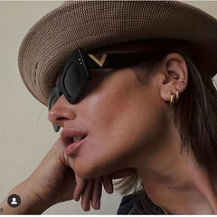 Y2K Rectangle Sunglasses Anti Glare UV400