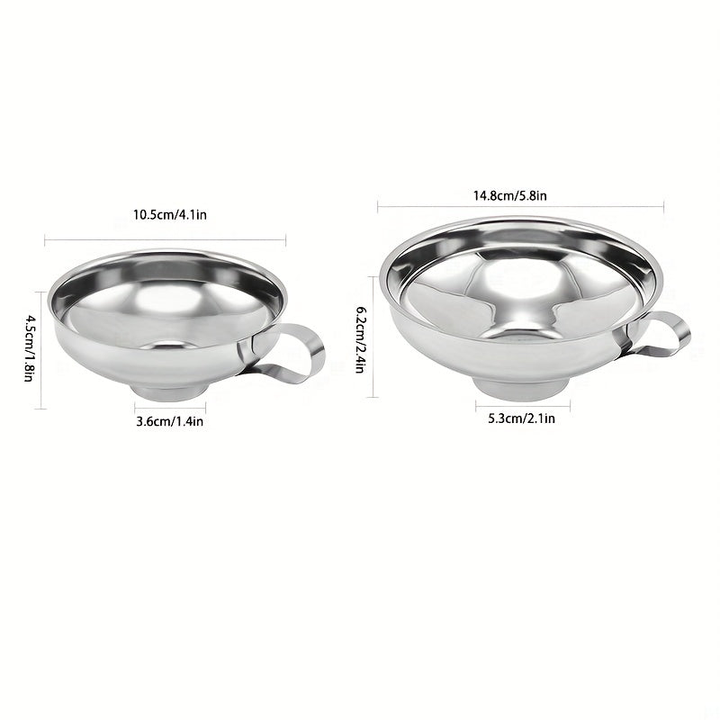Stainless Steel Funnel for Salads Sauces Jams Oils and Wines