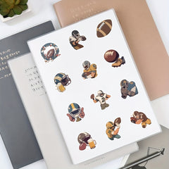 55pcs Cartoon Football Sports Vinyl Stickers for Laptops Water Bottles Mobile Ph