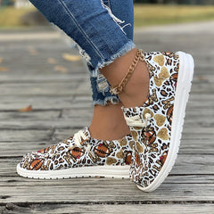Women's Skate Shoes with Rugby Balls and Hearts Pattern