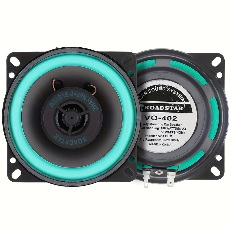 10 16 Cm 100W 2 Way Car HIFI Coaxial Speaker Green