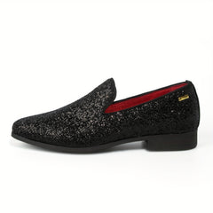 Men's Glittering Slip On Loafers Smart Casual Shoes
