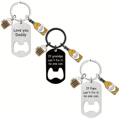 Stainless Steel Bottle Opener Keychain Wine Cup Pendant Key Ring