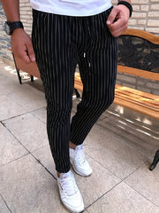 Men's Striped Casual Pants - Medium Size