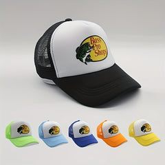 Fish Print Mesh Trucker Hat Unisex Casual Baseball Cap Sunscreen Dad Hats