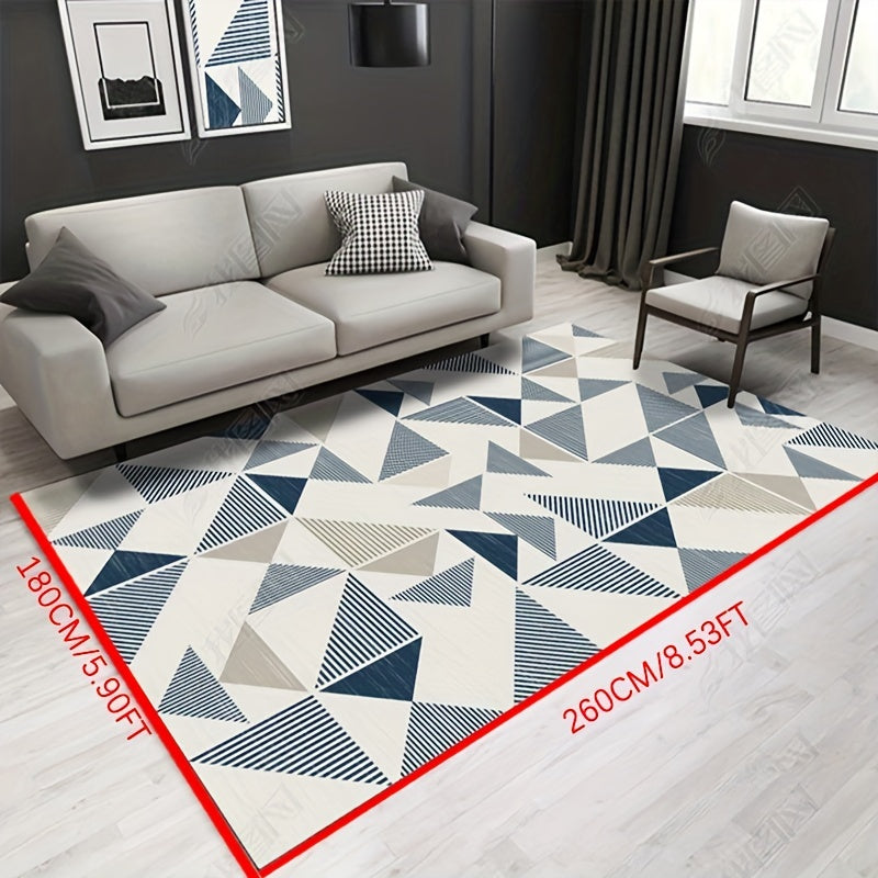Soft Abstract Area Rug - Non-Slip Bedroom Carpet