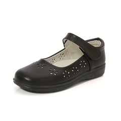 Girls Closed Toe Dance Shoes Lightweight Soft Flat Hook and Loop Fastener