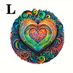 Heart Shaped Wooden Jigsaw Puzzle for Adults Teens