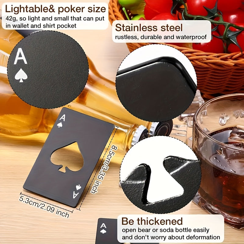 4pcs Stainless Steel Pokers Bottle Opener Set for Weddings Bars Parties