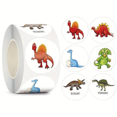 Dinosaur Cartoon Motivation Stickers Roll for Office Decor