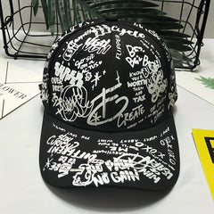 Cool Graffiti Printed Baseball Cap for Men and Women