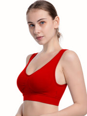 Women Lightly Lined Wire Bra Push Up Deep V Underwire Double Support
