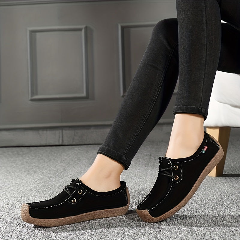 Women's Casual Lace-Up Loafers Outdoor Shoes