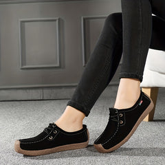 Women's Casual Lace-Up Loafers Outdoor Shoes